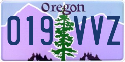 OR license plate 019VVZ