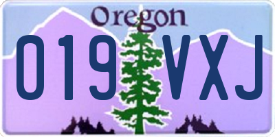 OR license plate 019VXJ