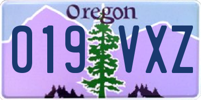 OR license plate 019VXZ