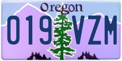 OR license plate 019VZM