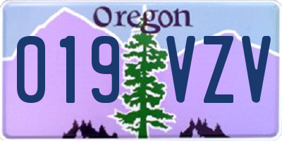 OR license plate 019VZV