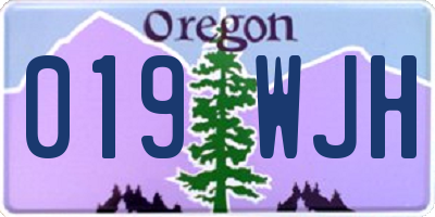OR license plate 019WJH