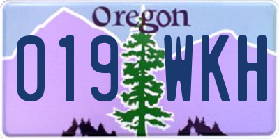 OR license plate 019WKH
