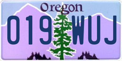 OR license plate 019WUJ