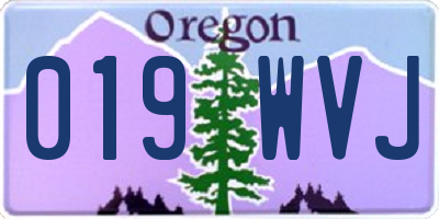 OR license plate 019WVJ