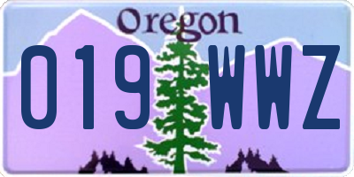 OR license plate 019WWZ