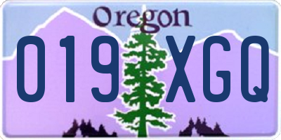 OR license plate 019XGQ