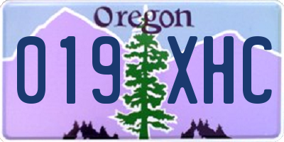 OR license plate 019XHC