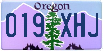 OR license plate 019XHJ