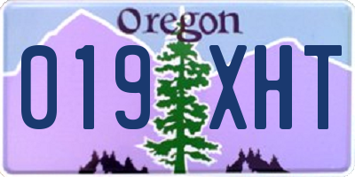 OR license plate 019XHT