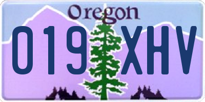 OR license plate 019XHV