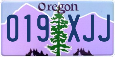 OR license plate 019XJJ