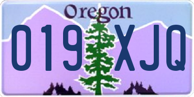 OR license plate 019XJQ