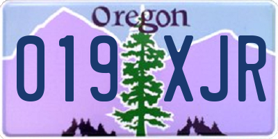 OR license plate 019XJR