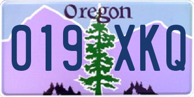 OR license plate 019XKQ