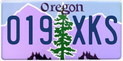 OR license plate 019XKS