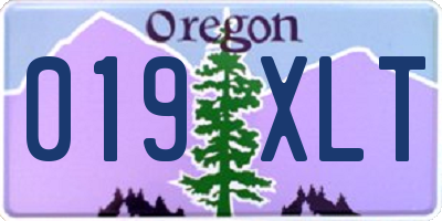 OR license plate 019XLT