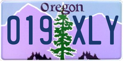 OR license plate 019XLY