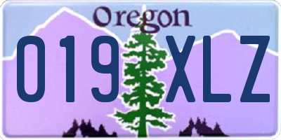 OR license plate 019XLZ