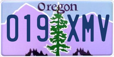 OR license plate 019XMV