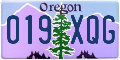 OR license plate 019XQG