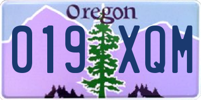 OR license plate 019XQM