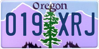 OR license plate 019XRJ
