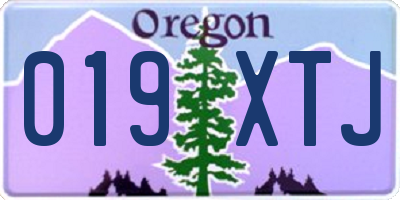 OR license plate 019XTJ