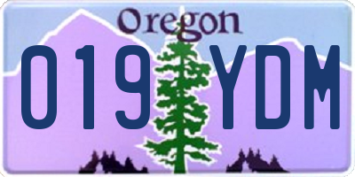 OR license plate 019YDM