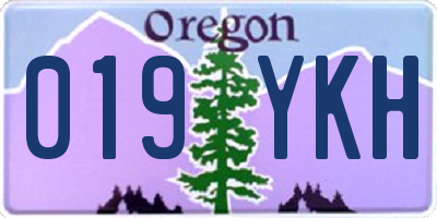 OR license plate 019YKH