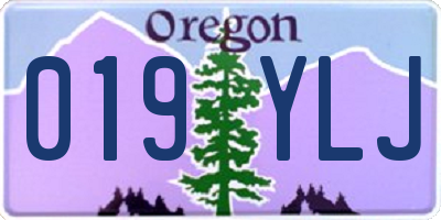 OR license plate 019YLJ