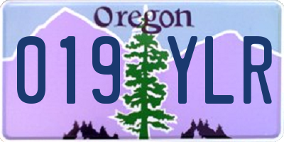 OR license plate 019YLR
