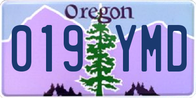 OR license plate 019YMD