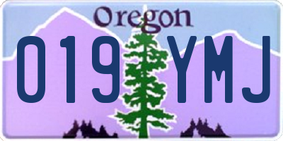 OR license plate 019YMJ