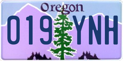 OR license plate 019YNH