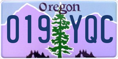 OR license plate 019YQC