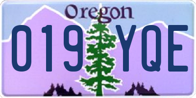 OR license plate 019YQE