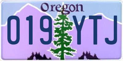 OR license plate 019YTJ