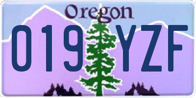 OR license plate 019YZF