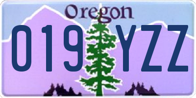 OR license plate 019YZZ