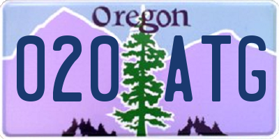 OR license plate 020ATG