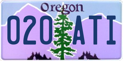 OR license plate 020ATI