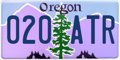 OR license plate 020ATR