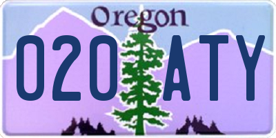 OR license plate 020ATY