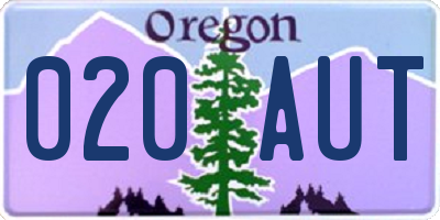 OR license plate 020AUT