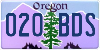OR license plate 020BDS