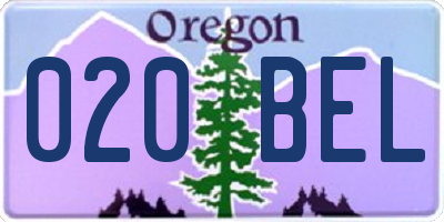 OR license plate 020BEL