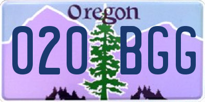 OR license plate 020BGG