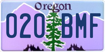 OR license plate 020BMF