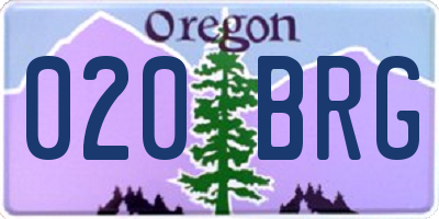 OR license plate 020BRG